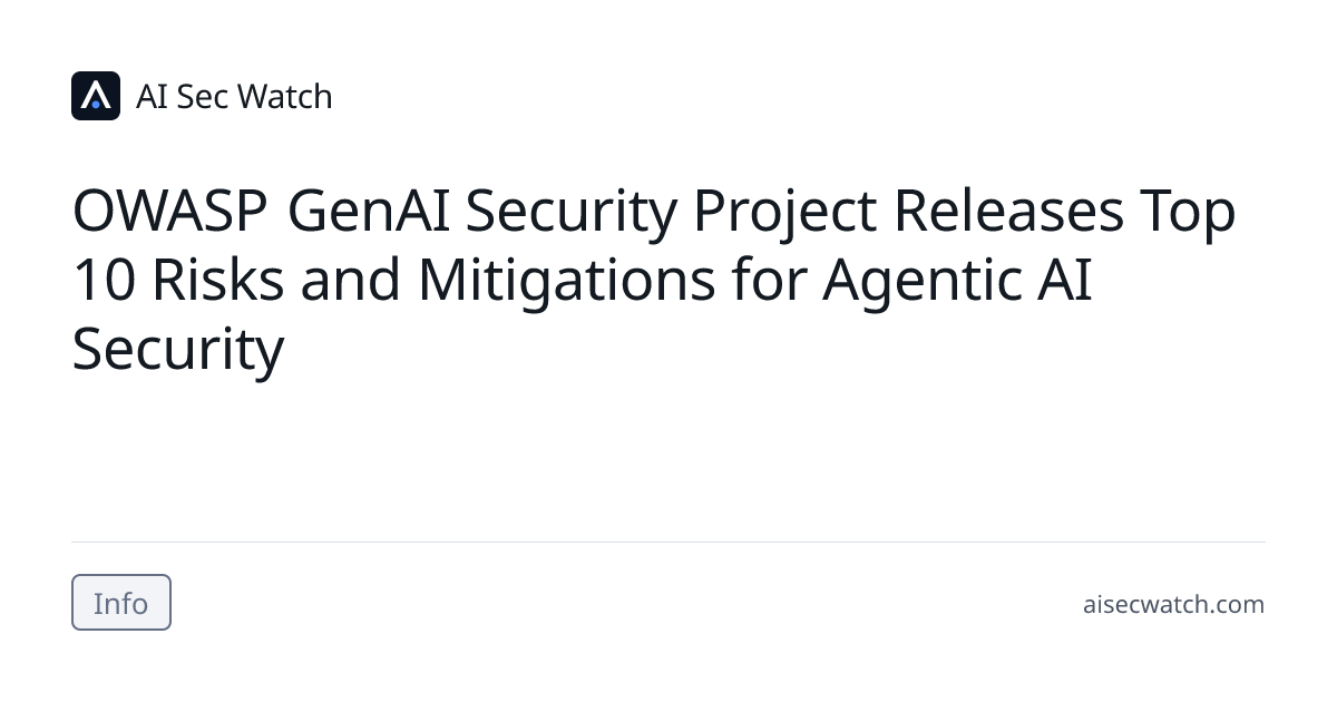 OWASP GenAI Security Project Releases Top 10 Risks and Mitigations for ...